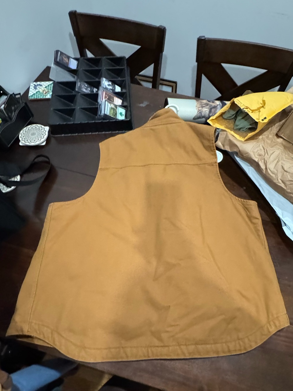 Carhartt Brown/Tan Work Vest - Sleeveless Canvas